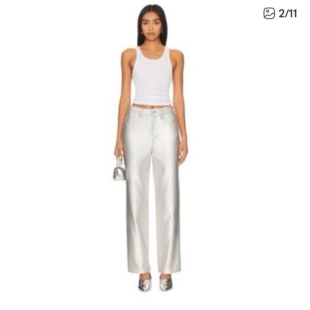 Pistola Cassie Silver Coated Prism straight leg Jeans - Picture 5 of 7